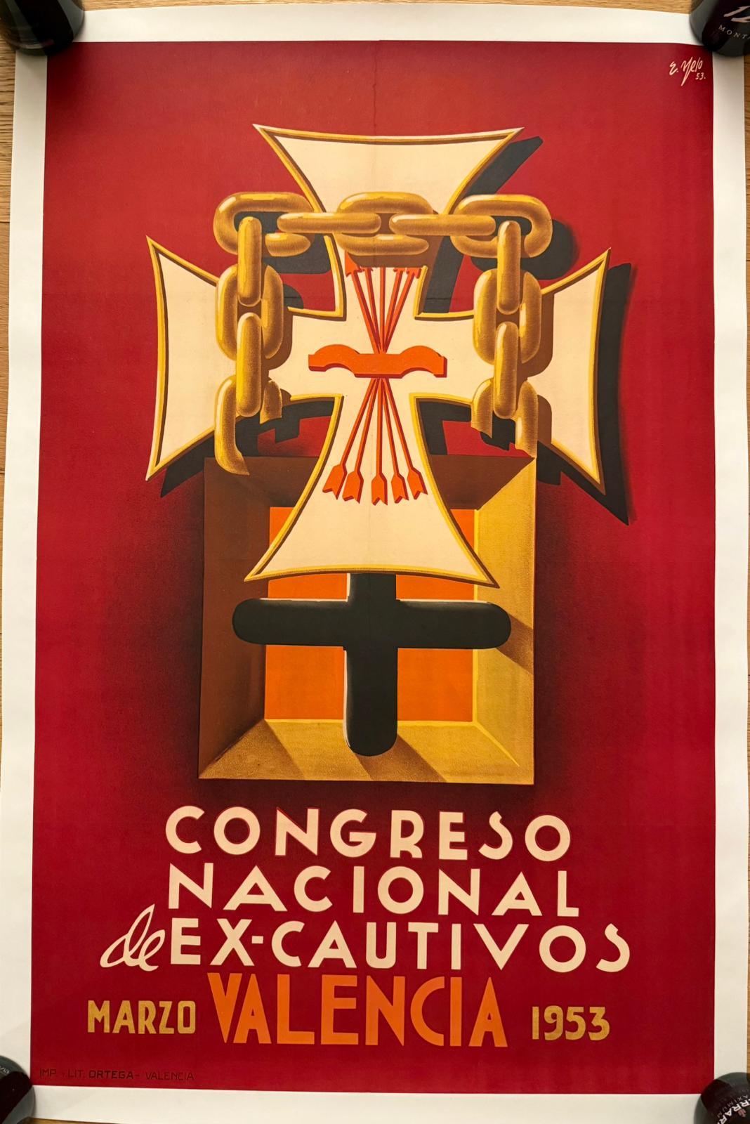 YELO E CONGRESSO EX DETENUTI VALENCIA POSTER LINEN BACKED 70x100