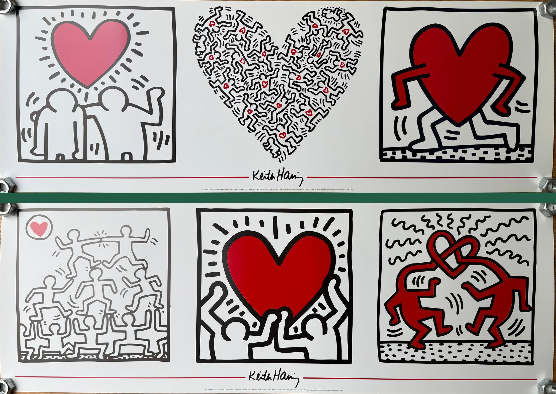 Keith Haring :doppio trittico Love